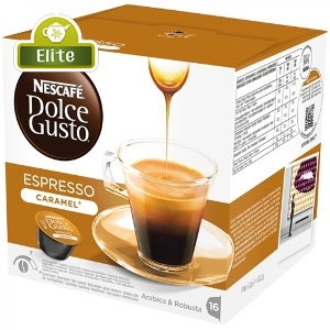картинка Кофе Nescafe Dolce Gusto Espresso Caramel (Эспрессо), кофе в капсулах, 16 кап. от интернет магазина
