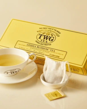 картинка Зеленый чай TWG Tea Geisha Blossom Tea / Цветение Гейши (2,5 г х 15 пак.) от интернет магазина