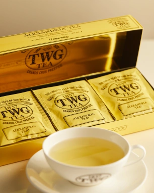 картинка Зеленый чай TWG Tea Alexandria / Александрия (2,5 г х 15 пак.) от интернет магазина