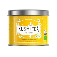 картинка Зеленый чай Kusmi Tea BB Detox (Зеленый чай, мате, грейпфрут) банка (100 гр) интернет магазин являющийся официальным дистрибьютором в России 